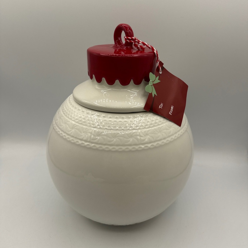 10 Strawberry Street Christmas Cookie Jar Barn Merry & Bright Ornament Farmhouse - Picture 7 of 16